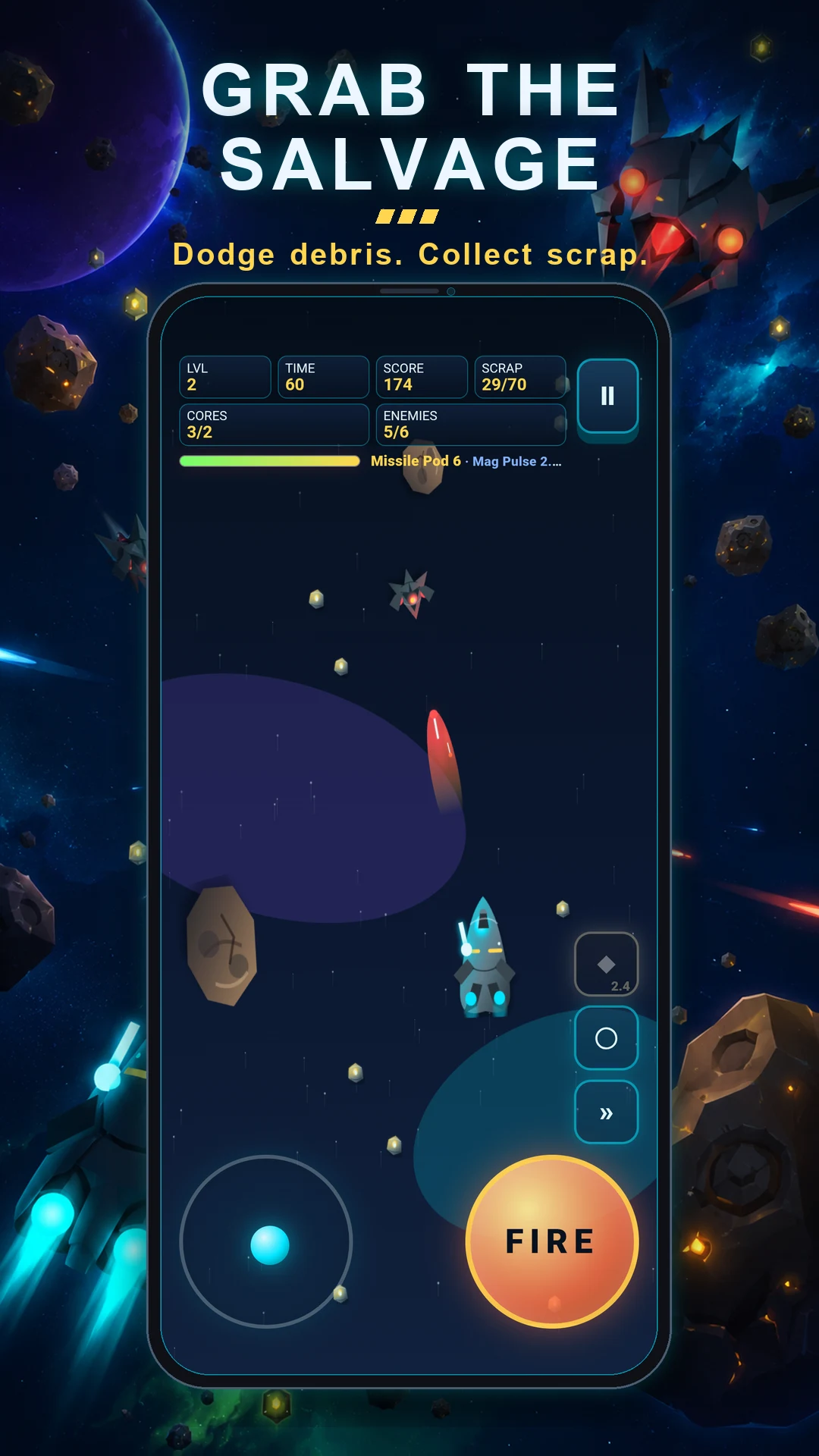 Space Salvage Runner: Shooter screenshot